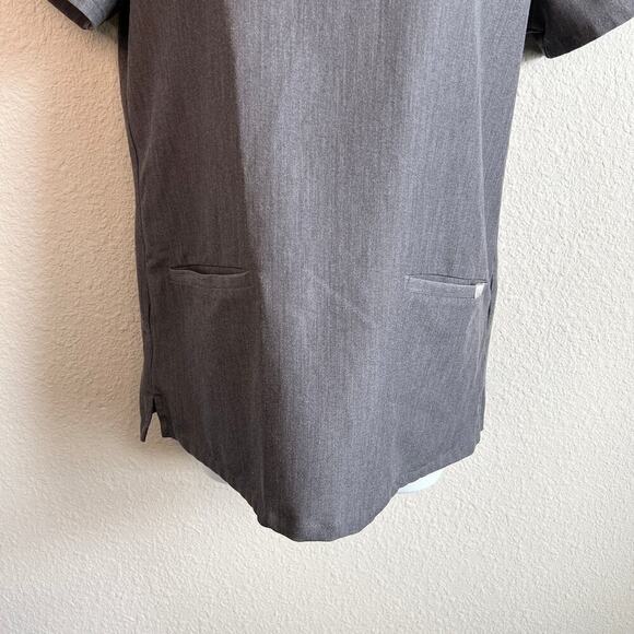 Figs Casma Scrub Top Women's XS Gray 3 Pocket Work Uniform V-neck Nurse Doctor - Picture 4 of 7